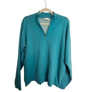Peter Millar Mens Pullover Sweater Size L Preppy 1/4 Zip Resortwear Designer Ivy